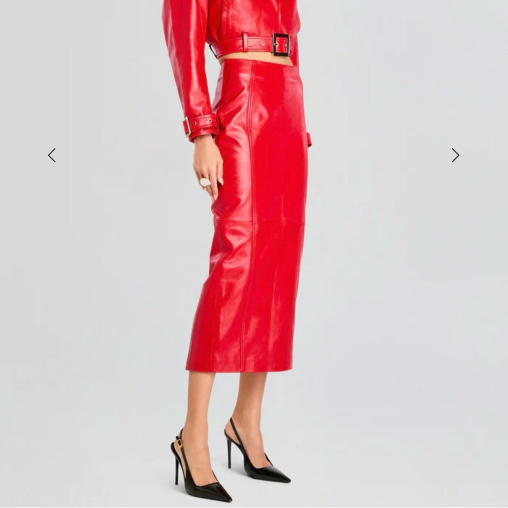 Retrofete Lonny Leather Skirt - Picture 5 of 6